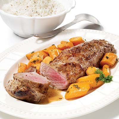 Our Recipes - Honey and two-mustard pork Tenderloin | Marché Bonichoix
