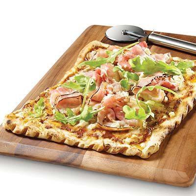 Our Recipes - Barbecued ham and arugula pizza | Marché Bonichoix