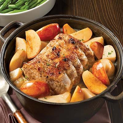 Our Recipes - Pork roast with apples | Marché Bonichoix