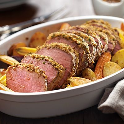 Our Recipes - Mushroom-crusted roast beef | Marché Bonichoix