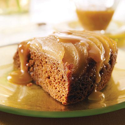 Our Recipes - Upside down spice cake with pears & caramel | Marché Bonichoix