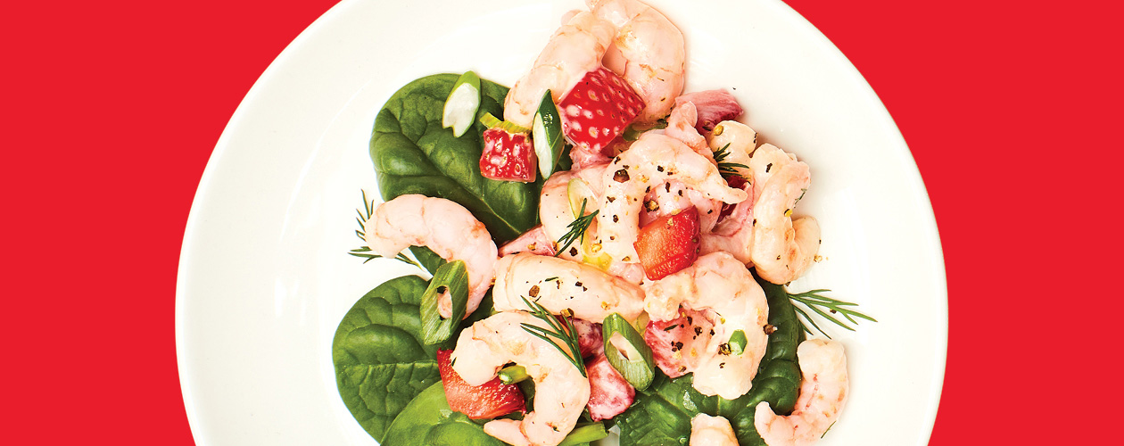 Our Recipes - Northern Shrimp and Strawberry Salad | Marché Bonichoix