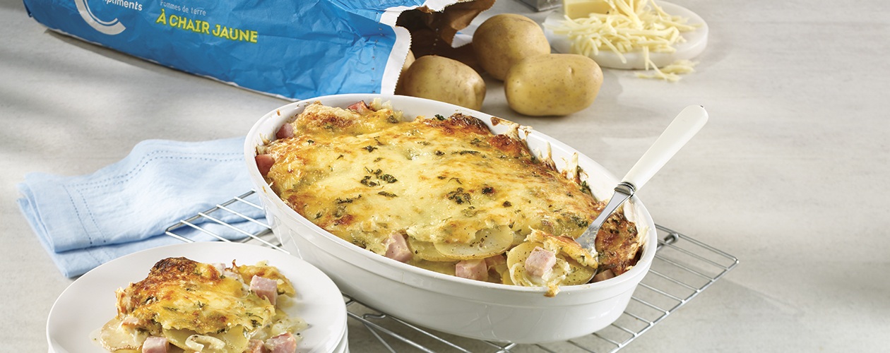 Our Recipes - Potato and ham casserole | Marché Bonichoix