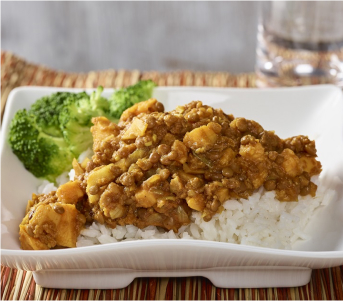 Lentil curry with apples and sweet potatoes