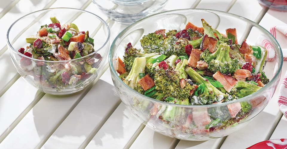 Our Recipes - Warm broccoli and bacon salad | Marché Bonichoix