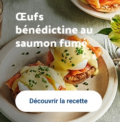 Œufs bénédictine au saumon fumé