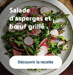 Salade d’asperges et bœuf grillé