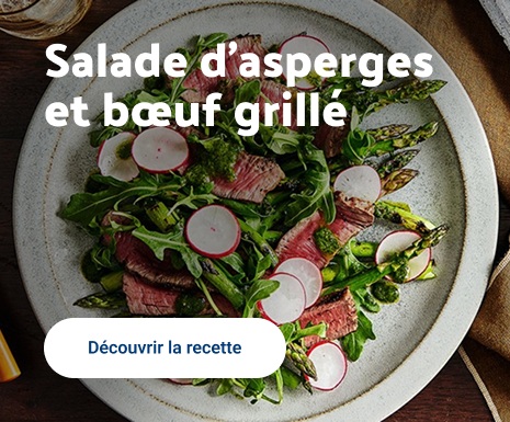 Salade d’asperges et bœuf grillé