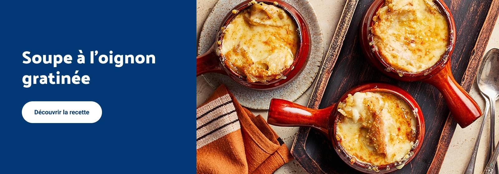 Soupe à l’oignon gratinée. Découvrir la recette.