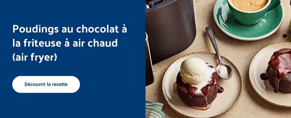 Poudings au chocolat à la friteuse à air chaud (air fryer)
