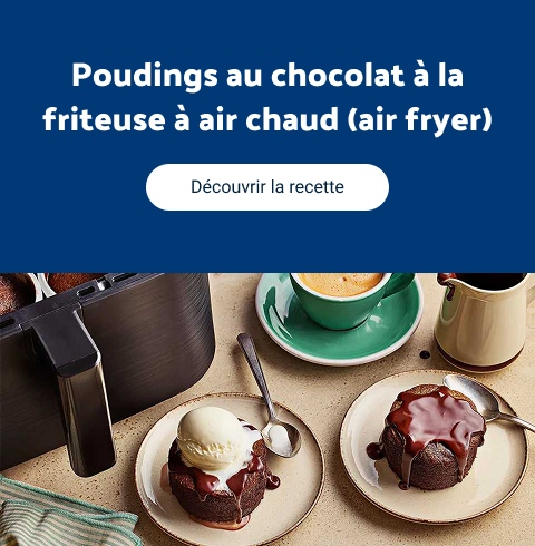 Poudings au chocolat à la friteuse à air chaud (air fryer)