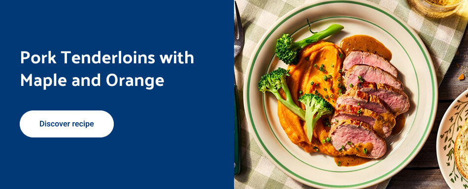 Pork tenderloins with maple and orange