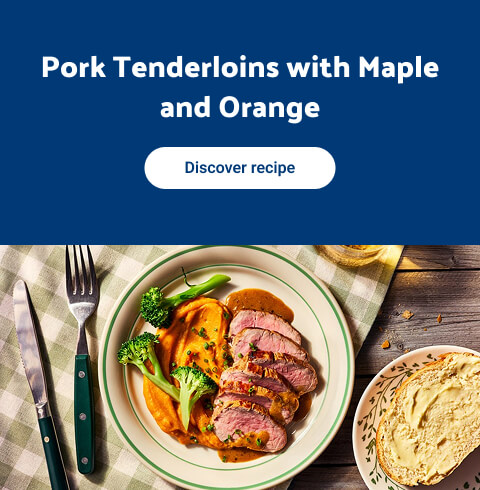 Pork tenderloins with maple and orange