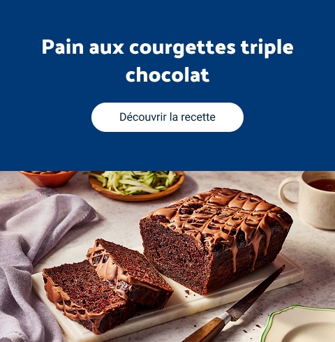Pain aux courgettes triple chocolat
