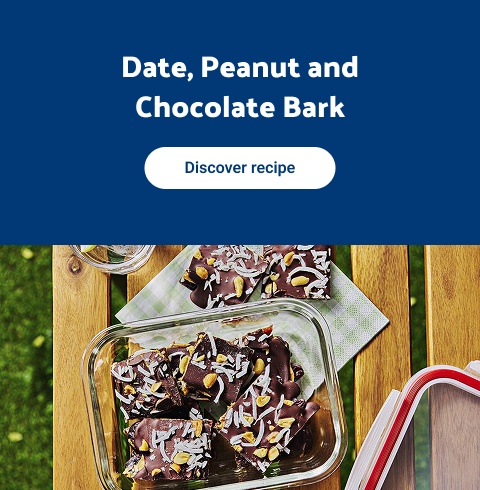 Date, Peanut and Chocolate Bark